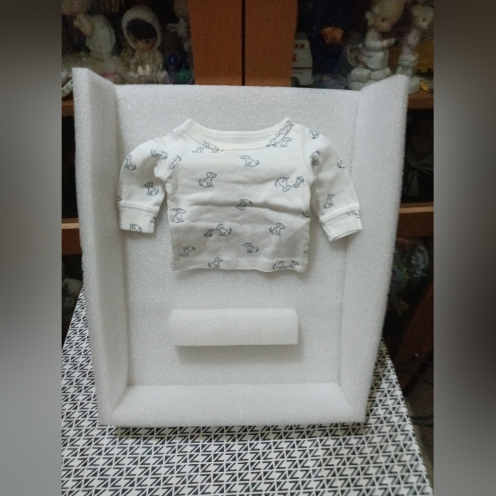 Carter's White and Gray Puppy Print Set